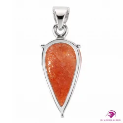 Pendentif Goutte en Pierre de Soleil