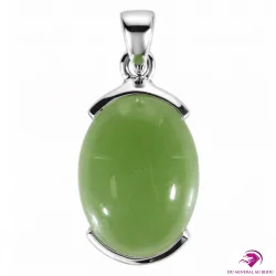 Pendentif en Jade néphrite et Argent 925