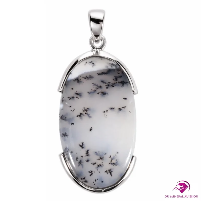 Pendentif en Agate dendritique
