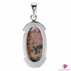 Pendentif Jaspe océan, Argent 925
