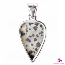 Pendentif Jaspe dalmatien, Argent 925