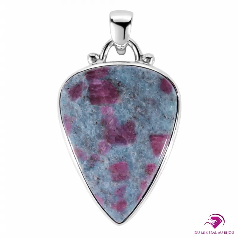 Pendentif en Rubis Cyanite et Argent 925
