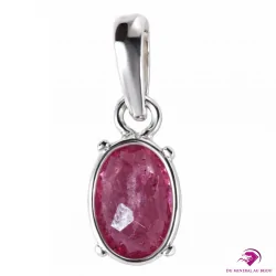 Pendentif en Tourmaline Rubellite, Argent 925