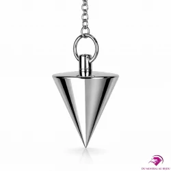 Pendule conique chromé en métal