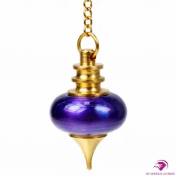 Pendule Mélissium Violet – Laiton doré (avec pochon)