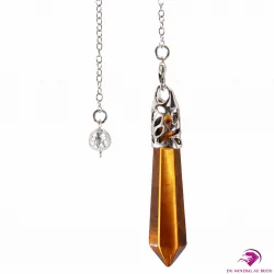 Pendule pointe en Oeil de tigre